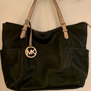 Michael Kors Black Leather Satchel